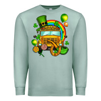 Seafoam St. Patrick's school bus Premium Sweatshirt - OliviaCreatesArt