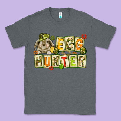 Egg Hunter With Camouflage Plate Letters Classic Tee Designed By Nancycooperartshop
