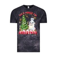 Cloud Black racn around the christmas tree Vintage Tee - MaliasSmallBusiness