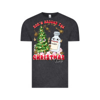 Vintage Black racn around the christmas tree Vintage Tee - MaliasSmallBusiness