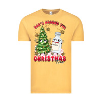 Vintage Mustard racn around the christmas tree Vintage Tee - MaliasSmallBusiness