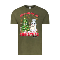 Vintage Olive racn around the christmas tree Vintage Tee - MaliasSmallBusiness
