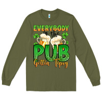 Army Green everybody in the pub gettin tipsy Long Sleeve Tee - Artiststas