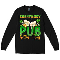 Black everybody in the pub gettin tipsy Long Sleeve Tee - Artiststas