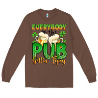 Chestnut everybody in the pub gettin tipsy Long Sleeve Tee - Artiststas