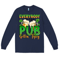 Navy everybody in the pub gettin tipsy Long Sleeve Tee - Artiststas