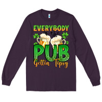 Plum everybody in the pub gettin tipsy Long Sleeve Tee - Artiststas