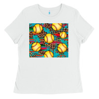 White softball Ladies Tee - Artiststas
