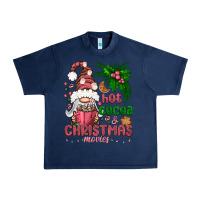 Navy Pink Christmas hot cocoa and christmas movies Urban Heavy Tee - NancyCooperArtShop