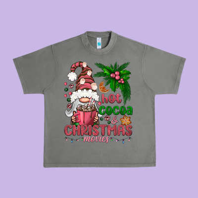 Pink Christmas Hot Cocoa And Christmas Movies Urban Heavy Tee Designed By Nancycooperartshop