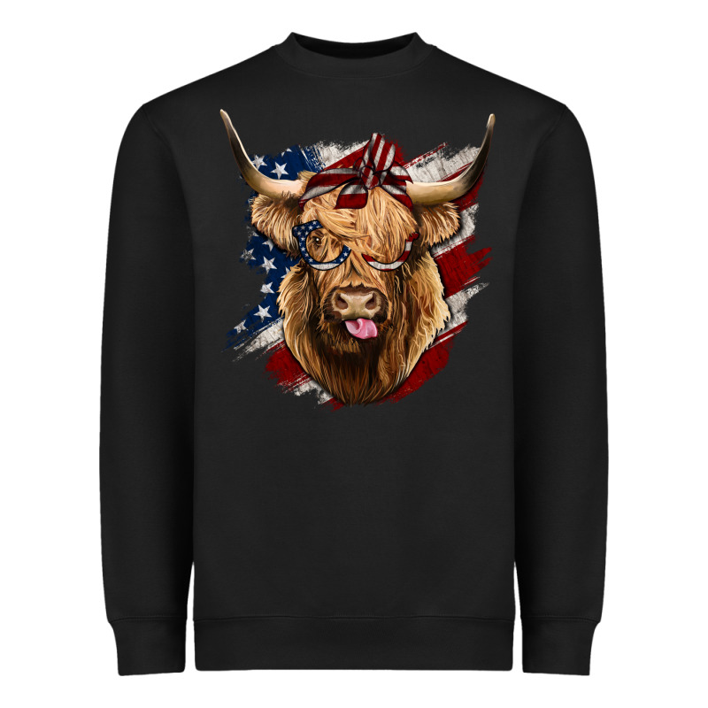 American Highland Cow Heavyweight Sweatshirt by Bettercallsaul | Teevron