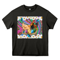 Asphalt easter farm chicken chick rooster daisys butterfly sunflower eggs glit Heavy Core Tee - Artiststas