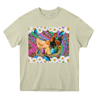 Mossy easter farm chicken chick rooster daisys butterfly sunflower eggs glit Heavy Core Tee - Artiststas