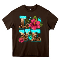 Chocolate Brown love summer with flowers Heavy Core Tee - AdoDesignShop
