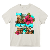 Cream love summer with flowers Heavy Core Tee - AdoDesignShop
