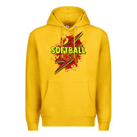 Lemon Softball vibes lightning bolt Premium Hoodie - HowdyJamesFarm