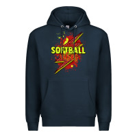 Navy Softball vibes lightning bolt Premium Hoodie - HowdyJamesFarm