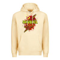 Pina Colada Softball vibes lightning bolt Premium Hoodie - HowdyJamesFarm