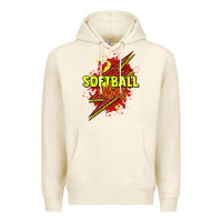 Tofu Softball vibes lightning bolt Premium Hoodie - HowdyJamesFarm