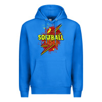 True Royal Softball vibes lightning bolt Premium Hoodie - HowdyJamesFarm