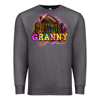 Charcoal Heather football granny Premium Sweatshirt - OliviaCreatesArt