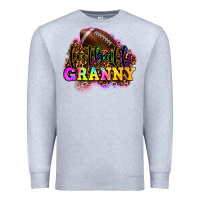 Heather Grey football granny Premium Sweatshirt - OliviaCreatesArt