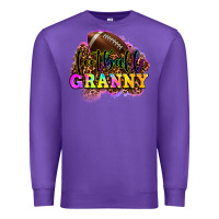 Purple football granny Premium Sweatshirt - OliviaCreatesArt