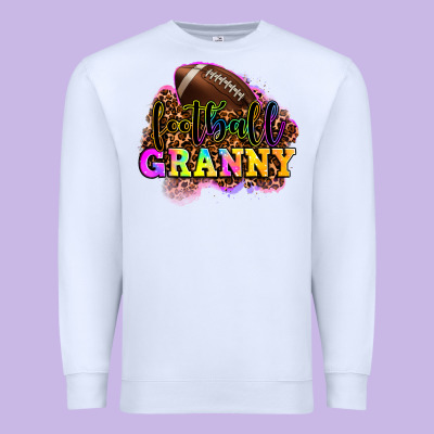 Football Granny Premium Sweatshirt Designed By Oliviacreatesart