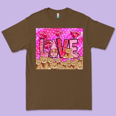 Love Gnome With Bear Premium Tee Designed By Nancycooperartshop