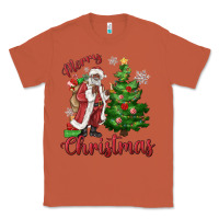 Copper Merry Christmas Black Santa Classic Tee - MaliasSmallBusiness