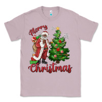 Lilac Merry Christmas Black Santa Classic Tee - MaliasSmallBusiness