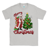 Moon Dust Merry Christmas Black Santa Classic Tee - MaliasSmallBusiness