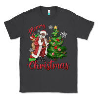 Smoke Merry Christmas Black Santa Classic Tee - MaliasSmallBusiness