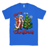 True Royal Merry Christmas Black Santa Classic Tee - MaliasSmallBusiness