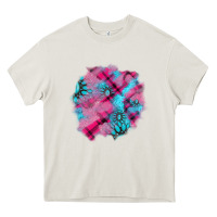 Cream v.d gemstone's patches Heavy Core Tee - AdoDesignShop