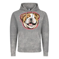 Cloud Rock bulldog pink glitter Vintage Hoodie - Jasminsmagicworld
