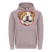 Vintage Zinc bulldog pink glitter Vintage Hoodie - Jasminsmagicworld