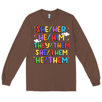 Chestnut pride pronouns Long Sleeve Tee - Artiststas