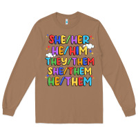 Toasted Coconut pride pronouns Long Sleeve Tee - Artiststas