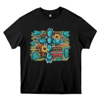 Black western gemstone cross sunflowers serape leopard glitter Heavy Core Tee - Artiststas