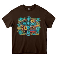 Chocolate Brown western gemstone cross sunflowers serape leopard glitter Heavy Core Tee - Artiststas