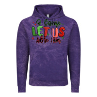 Cloud Purple o come let us adore him christmas Vintage Hoodie - MaliasSmallBusiness