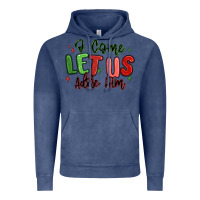 Vintage Denim o come let us adore him christmas Vintage Hoodie - MaliasSmallBusiness