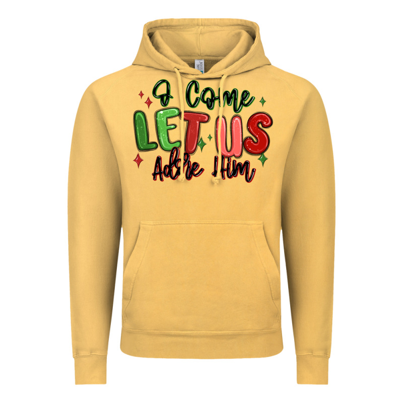 O Come Let Us Adore Him Christmas Vintage Hoodie by MaliasSmallBusiness | Teevron