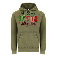 Vintage Olive o come let us adore him christmas Vintage Hoodie - MaliasSmallBusiness