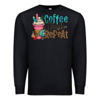 Black coffee teach repeat Premium Sweatshirt - OliviaCreatesArt