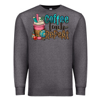 Charcoal Heather coffee teach repeat Premium Sweatshirt - OliviaCreatesArt