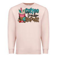 Pale Pink coffee teach repeat Premium Sweatshirt - OliviaCreatesArt