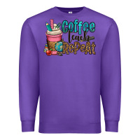Purple coffee teach repeat Premium Sweatshirt - OliviaCreatesArt