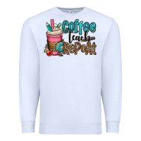 White coffee teach repeat Premium Sweatshirt - OliviaCreatesArt